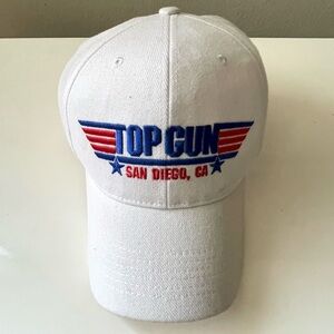 TOP GUN hat baseball cap white